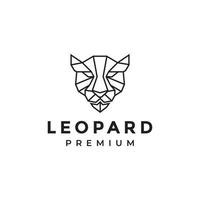 head line leopard triangle polygon logo design vector graphic symbol icon illustration creative idea