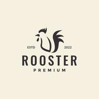 simple rooster minimal hipster logo design vector graphic symbol icon illustration creative idea