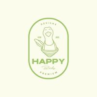 badge with bird with nest branch logo design vector graphic symbol icon illustration creative idea