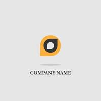 logotipo para compañía de seguros color simple línea naranja línea elegante de moda vector