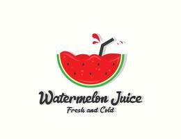 Watermelon juice logo design vector
