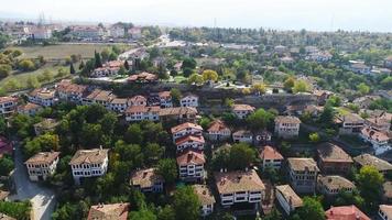bairro otomano. casas turcas, casas de bairro do período otomano. video