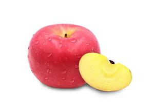 Fresh apple fruit isolated on  white background, with clipping path. photo