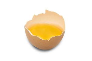 Egg isolated on white background with clipping path. photo