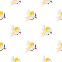 Amur or Cupid pattern seamless vector