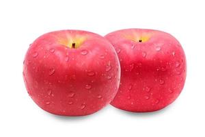 Fresh apple fruit isolated on  white background, with clipping path. photo