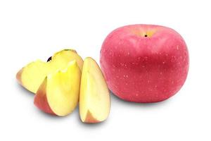 Fresh apple fruit isolated on  white background, with clipping path. photo