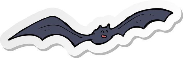 sticker of a cartoon bat vector