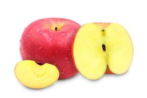 Fresh apple fruit isolated on  white background, with clipping path. photo