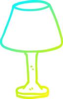 cold gradient line drawing cartoon decorative lamp vector