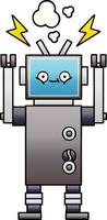 gradient shaded cartoon robot vector