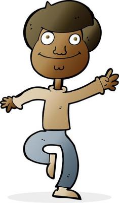 cartoon dancing man