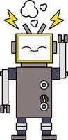 cute cartoon robot vector