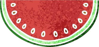 quirky retro illustration style cartoon watermelon vector