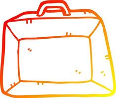 warm gradient line drawing cartoon budget briefcase vector