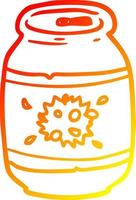 warm gradient line drawing can of soda vector