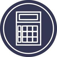 math calculator circular icon vector