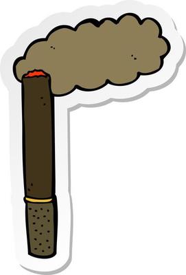 sticker of a cartoon cigar