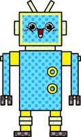 robot de dibujos animados de estilo cómic vector