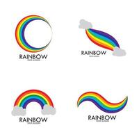 Rainbow vector icon illustration