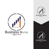 diseño de plantilla de concepto de logotipo de vector de marketing y finanzas de negocios