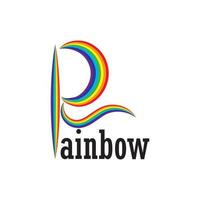 Rainbow vector icon illustration