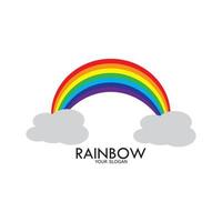 Rainbow vector icon illustration