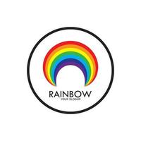 Rainbow vector icon illustration