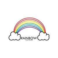 Rainbow vector icon illustration