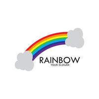 Rainbow vector icon illustration