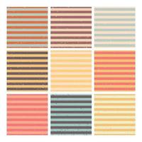 Striped grunge seamless pattern set vector