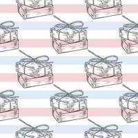 Hand made soap hand engraved on striped background seamless pattern vector