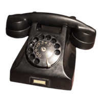 vintage telefoon met draaischijf transparant png