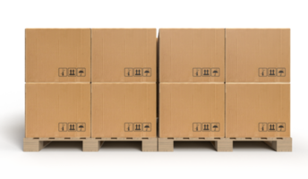 transporte de carga transporte serviço de logística caixas de papelão empilhadas entrega de pacotes no negócio de comércio eletrônico online