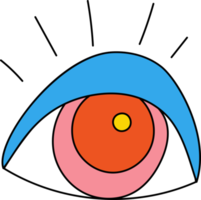 eye. groovy element png