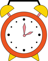 Retro alarm clock. Nostalgia for 1980s -1990s png