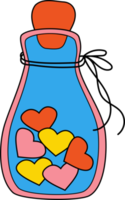 Jar with hearts png