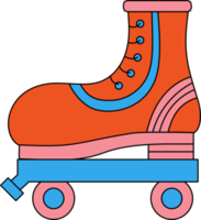 retro roller skates. Nostalgia for 1980s -1990s png