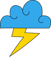 Sign. Cloud with lightning png