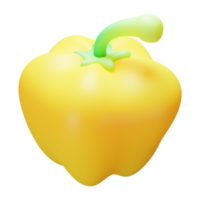 3d Illustration Vegetable, yellow paprika Used for print, web, app, infographic, etc png