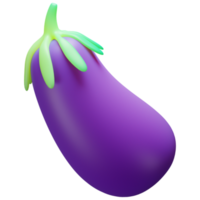 3d illustration grönsak, aubergine som används för tryck, webb, app, infographic, etc png