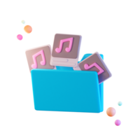 Data Files Audio, 3d icon Illustration png