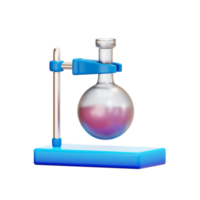 botella química, icono médico, ilustración 3d png