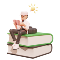 3D-Illustrationsfigur, Highschool-Junge png