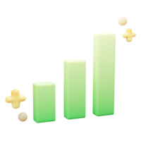 3d affärs- och finansikon, statistik, används för webb, app, etc png