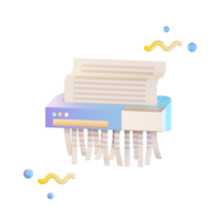 Paper shredder 3d Illustration png