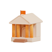 School building Education and school, icon 3d Illustration png