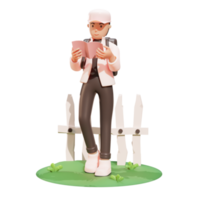 3D-Illustrationsfigur, Highschool-Junge png