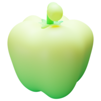 3d Illustration Vegetable, green paprika Used for print, web, app, infographic, etc png