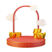 Podium Chinese 3d illustration png